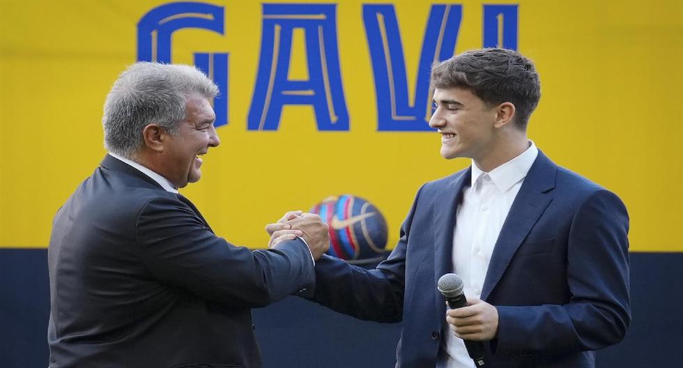 Gavi renovó con el FC Barcelona hasta el 2026. Foto: EFE/Enric Fontcuberta