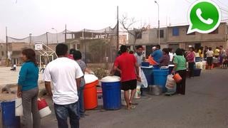 WhatsApp: recorte de agua por cinco días crea caos en Lima Sur