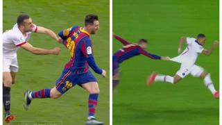 Lionel Messi imitó a Mbappé: argentino escapó de un defensa que intentó jalarle la camiseta | VIDEO