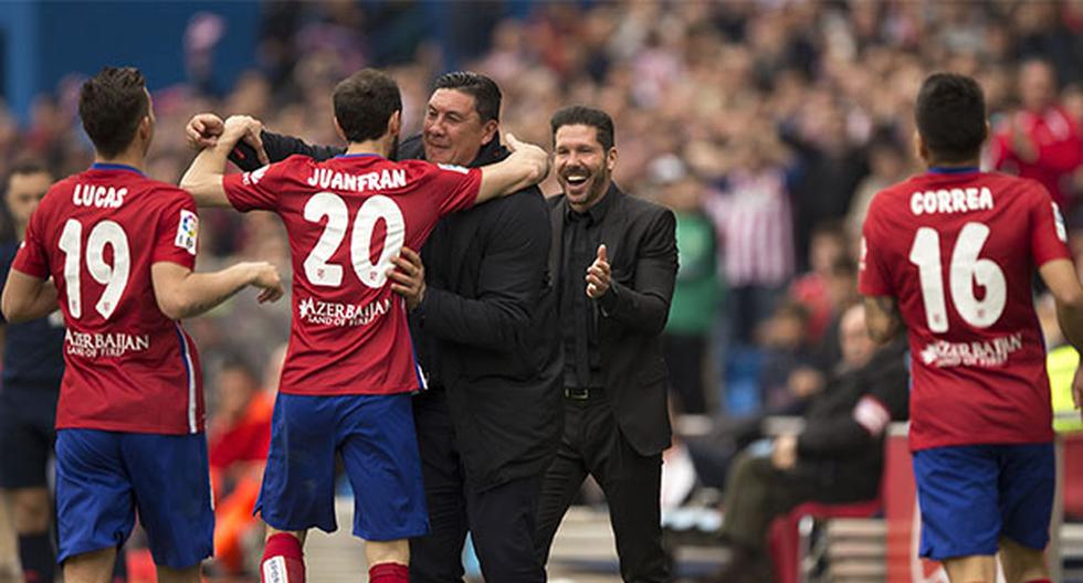 Atlético Madrid se exige al máximo en el Vicente Calderón con miras al partido con el Real Madrid. (Foto: Getty Images)