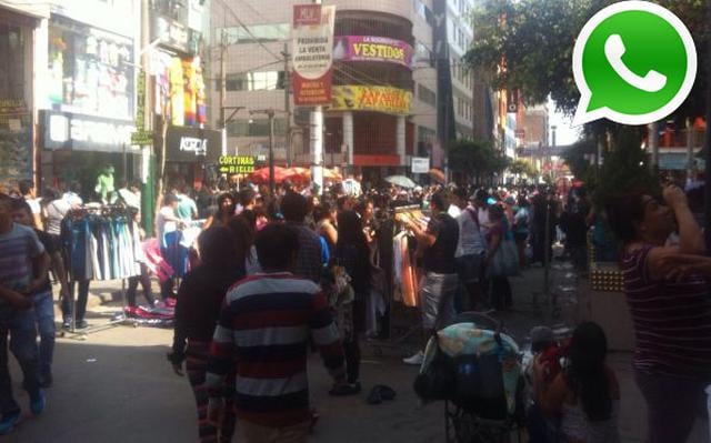 Vía WhatsApp: ambulantes siguen invadiendo Gamarra  - 1