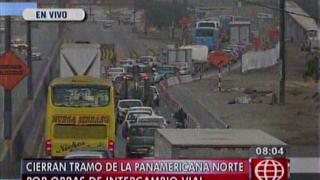 Panamericana Norte: cierre genera congestión hacia el Cercado