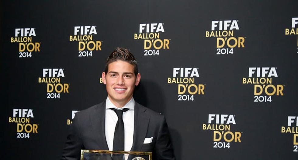 James Rodríguez feliz por el premio Puskas. (Foto: Getty Images)