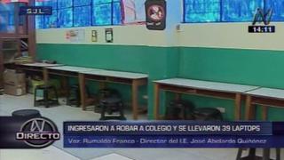 Roban 39 laptops de colegio de San Juan de Lurigancho