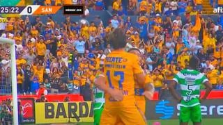 Sebastián Córdova le dio el 1-0 a Tigres vs. Santos por la Liga MX | VIDEO