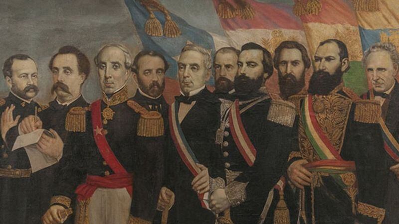 The new South American republics allied with Chile and Peru in the war against Spain.  (MUSEUM OF CARMEN DE MAIPÚ)