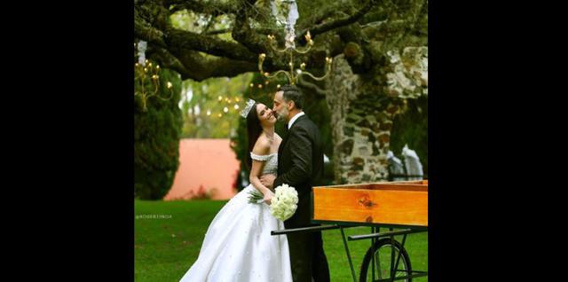 Imágenes de la boda de Marlene Favela, protagonista de "La gata salvaje", y el empresario australiano George Seely. La ceremonia se realizó en una hermosa hacienda en Querétaro, México. (Foto: Instagram)