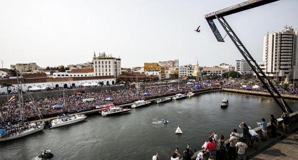 La serie mundial de clavados tiene como escenario Colombia. (Foto: Twitter/Red Bull Cliff Diving)