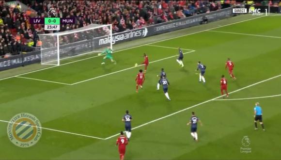 Sadio Mané abrió el marcador en el Manchester United vs. Liverpool por la jornada 17 de la Premier League. El encuentro se desarrolló en Anfield (Foto: captura de pantalla)