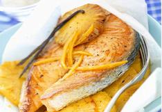 Descubre la receta del filete de pescado con piña asada 