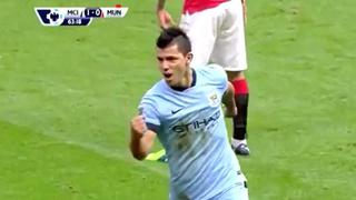 El gol de 'Kun' Agüero para el City en el clásico de Manchester