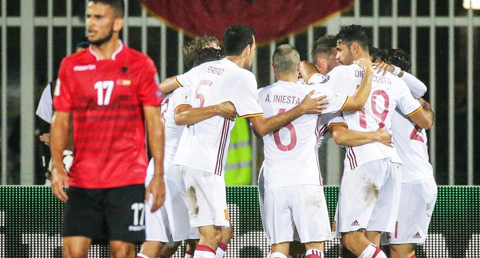 España vs Albania se vieron las caras en el Loro Borici Stadium por Eliminatorias Rusia 2018. (Foto: EFE)
