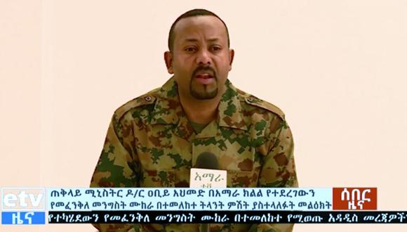 El primer ministro de Etiopía, Abiy Ahmed, informó sobre el intento de golpe de Estado. (AP).