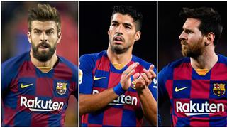 Con Lionel Messi y Luis Suárez, los contratos que están próximos a cumplirse en el Barcelona