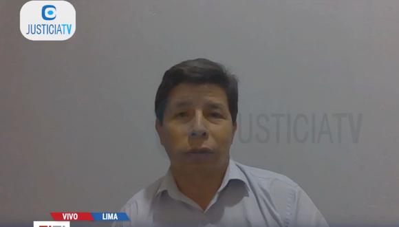 Pedro Castillo presentó una moción de amparo contra su vacancia ante el Poder Judicial. (Justicia TV)
