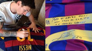 Lionel Messi a Ronaldinho: regalo y emotiva dedicatoria