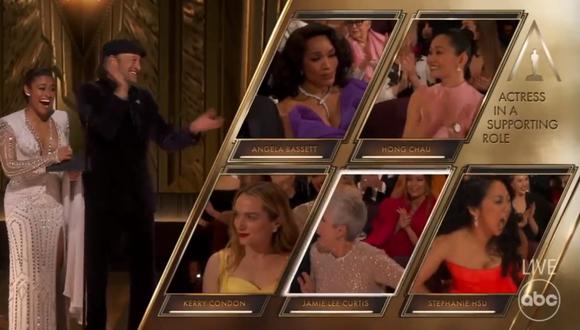 Luego de que Jamie Lee Curtis fuera anunciada como ganadora en los Premios Oscar 2023, Angela Bassett reaccionó de una forma muy criticada en redes. (Foto: ABC)