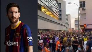 Fanáticos de Cádiz se burlan de Barcelona y entonan cántico preguntando por Lionel Messi | VIDEO