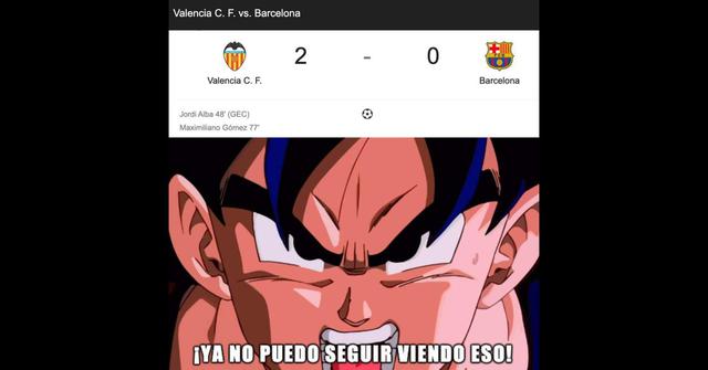 Los mejores memes del Barcelona vs. Valencia que circulan en Facebook y redes sociales.