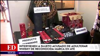 Sujeto adulteraba whisky de marcas reconocidas