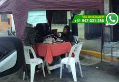 Chorrillos: negocio instala toldo, mesa y sillas en pista