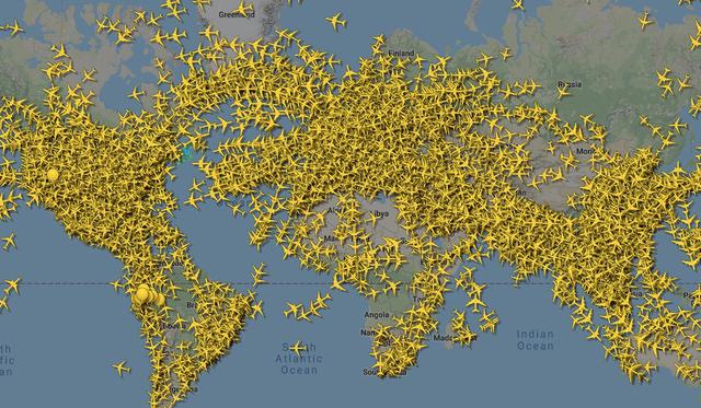 Conoce todos los vuelos que circulan en el mundo con esta aplicación gratuita. (Foto: flightradar24)