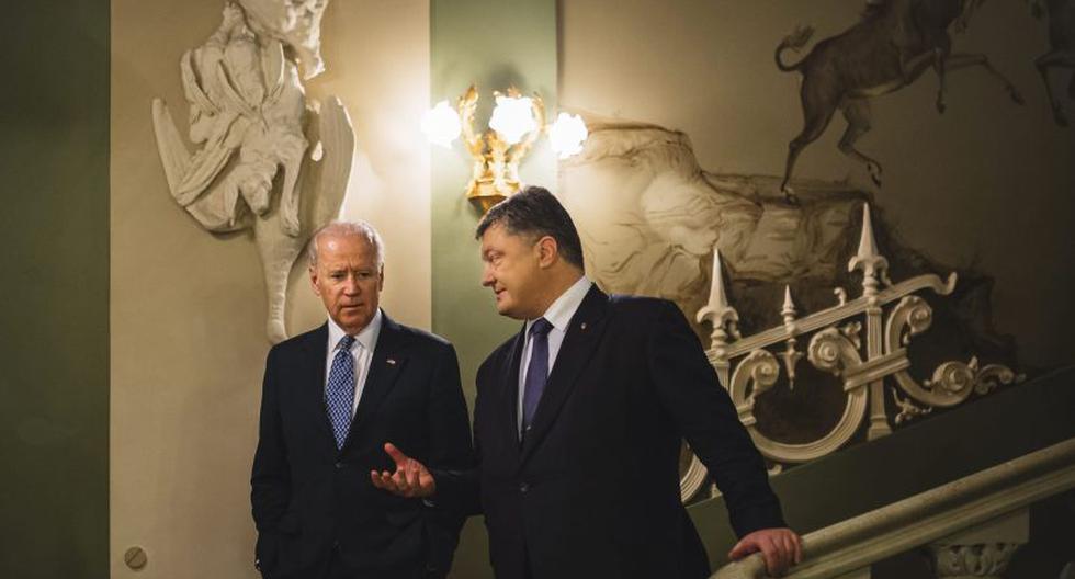 Joe Biden y Petro Poroshenko. (Foto: EFE)
