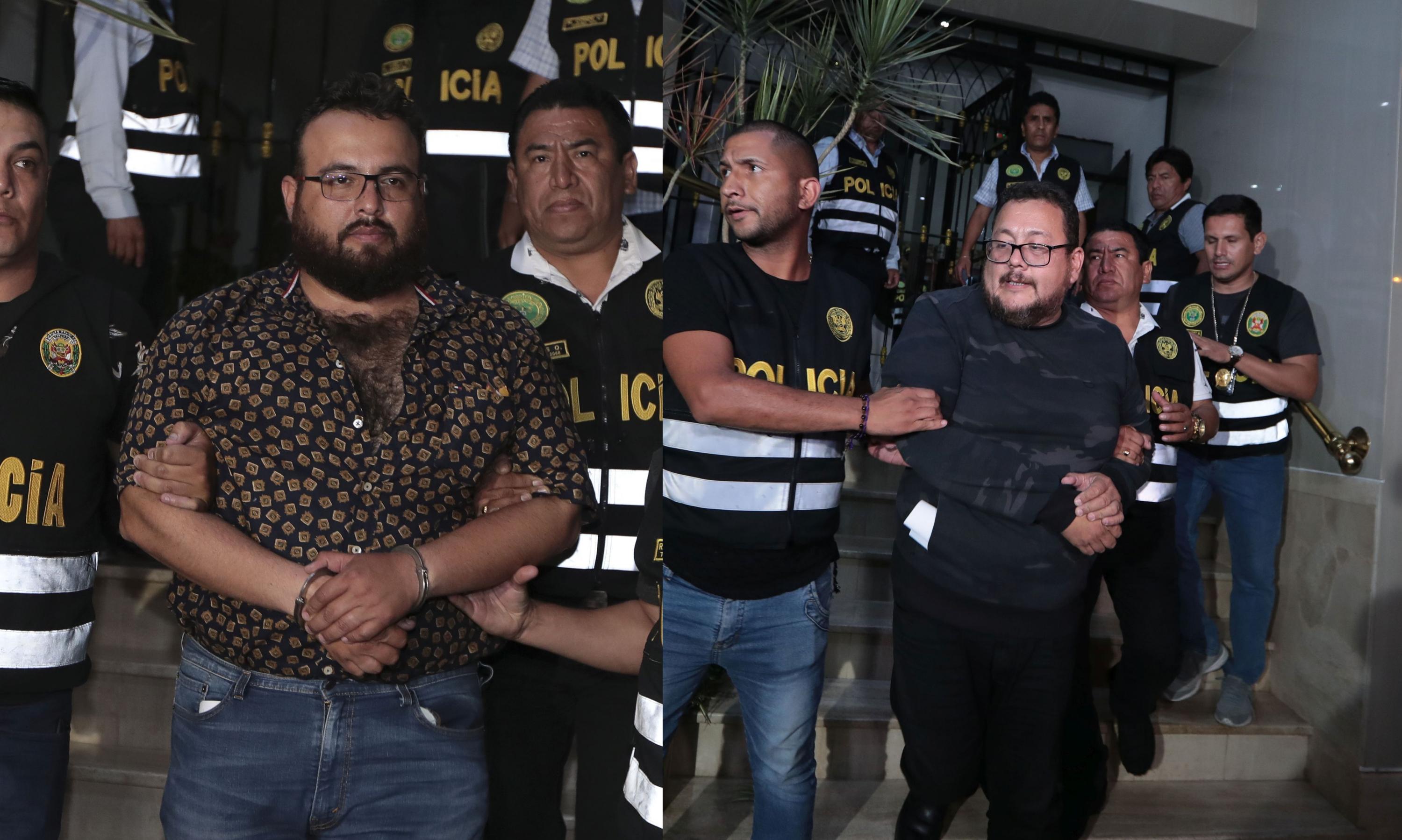 Frank y Jorge Chávez Sotelo el día que fueron detenidos en Lima. (Foto: Hugo Pérez)