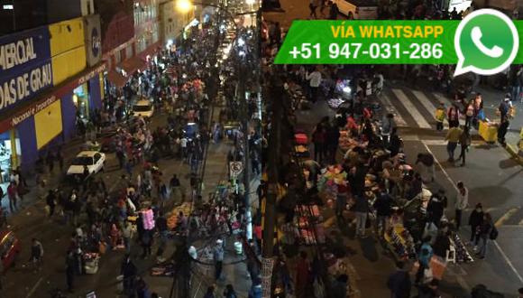 WhatsApp: ambulantes informales se apoderan de un carril