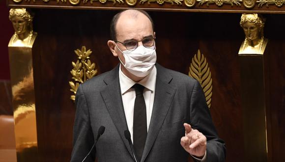 El primer ministro francés, Jean Castex, también pidió respetar la distancia social. (Bertrand GUAY / AFP).