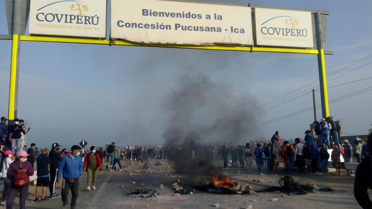 Ica: manifestantes bloquean la Panamericana Sur | nnpp | PERU | EL COMERCIO PERÚ