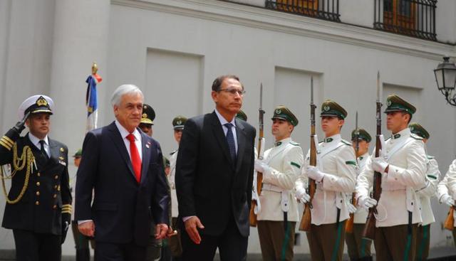 Martín Vizcarra y Sebastián Piñera encabezan el Gabinete Binacional Perú-Chile. (Foto: Presidencia)