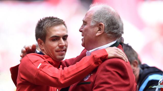 Uli Hoeness, presidente del Bayern, estuvo presente en el partido. (Foto: Agencias)