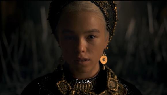 Milly Alcock como la joven princesa Rhaenyra Targaryen en el último 'teaser' de “House of the Dragon”. (Foto: HBO)