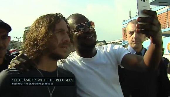 Facebook: Puyol vio el Real Madrid-Barcelona con mil refugiados