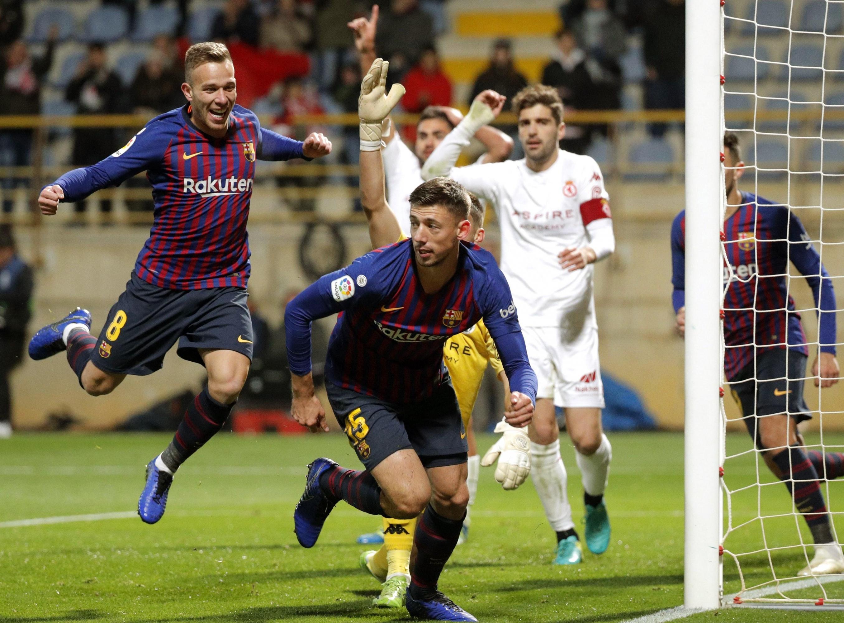 Barcelona ganó 1-0 a Cultural Leonesa, con agónico gol de Lenglet, por la Copa del Rey. (Foto: EFE)