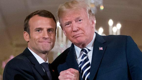 Donald Trump conversó con Emmanuel Macron por controversia nuclear con Irán. (Foto: AP)