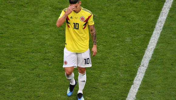 James Rodríguez solo estuvo media hora en el partido de Colombia ante Senegal en la fase de grupos del Mundial Rusia 2018. (Foto: AFP)