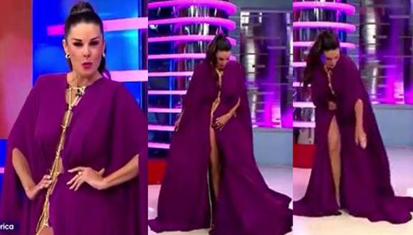 Rebeca se luce con sexy vestido que usó María Pía, pero no todo terminó como ella esperaba. (Foto: Instagram/captura de video)