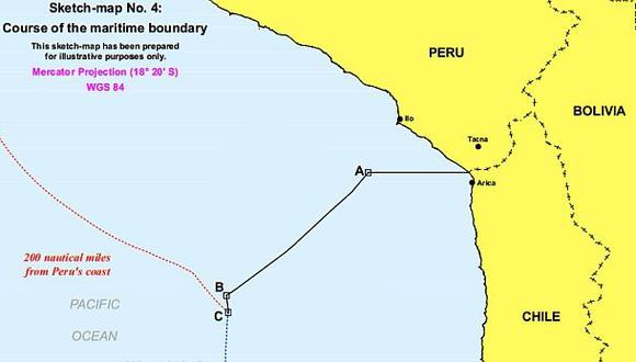 Perú y Chile inician el lunes labores de cálculo de coordenadas