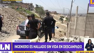 Puente Piedra: ingeniero es hallado muerto en un descampado de la zona de Zapallal