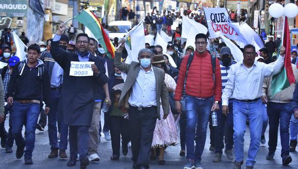 Protestas en Bolivia por la fecha de realización del censo. (EPA).
