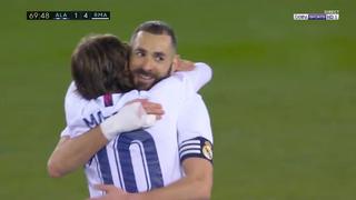 Real Madrid vs. Alavés: Karim Benzema consiguió el 4-1 a favor de los ‘Merengues | VIDEO