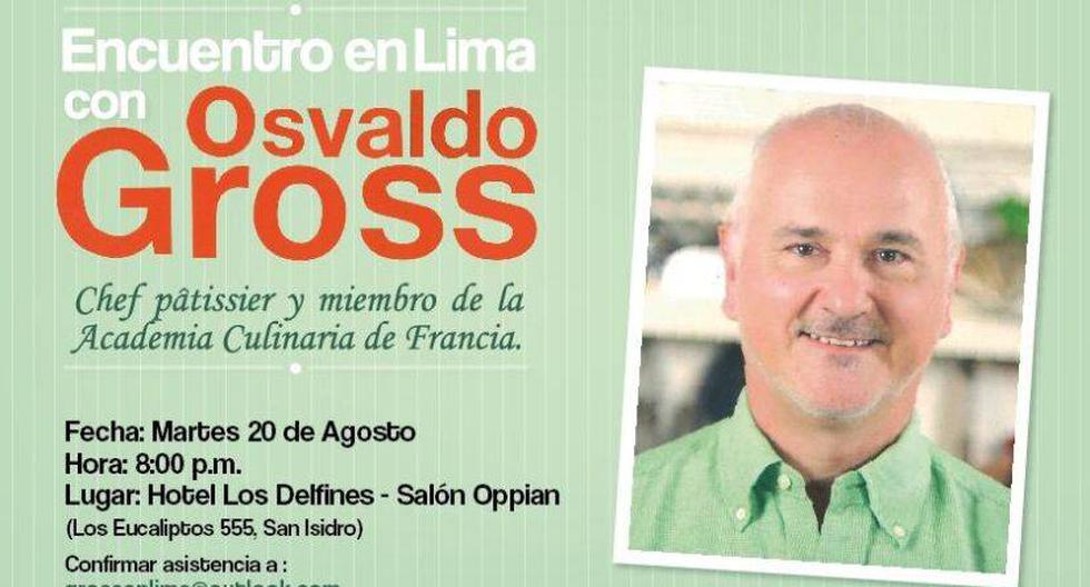 La invitaci&oacute;n para la presentaci&oacute;n de Osvaldo Gross en Lima.