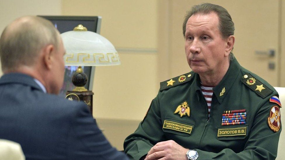 Viktor Zolotov, a former Putin bodyguard, heads the National Guard.  (GETTY IMAGES).