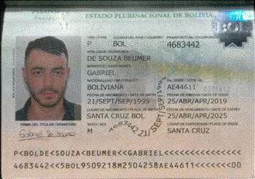 Bolivian passport of Sebastián Marset.  (Bolivian Attorney General's Office).