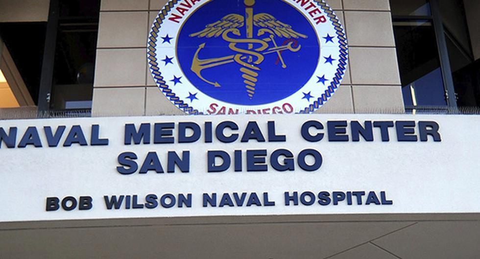 Exterior del hospital Naval de San Diego, en California. (Foto: EFE)