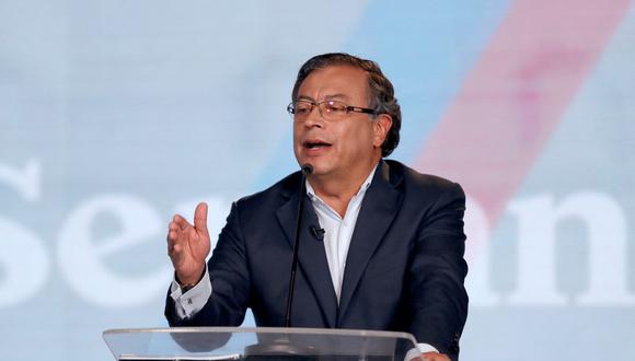 Gustavo Petro, candidato a la Presidencia de Colombia por la coalición de izquierda Pacto Histórico. (DANIEL MUNOZ / AFP).
