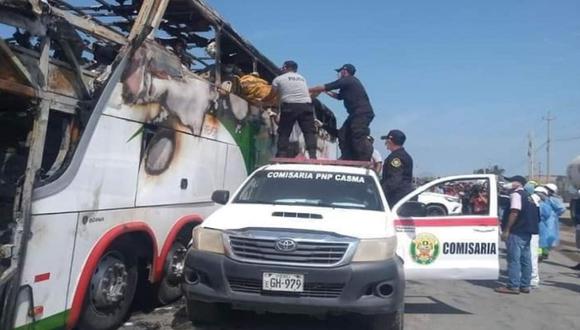 Un total de 13 personas fallecieron tras accidente en Casma. (Foto: Andina)