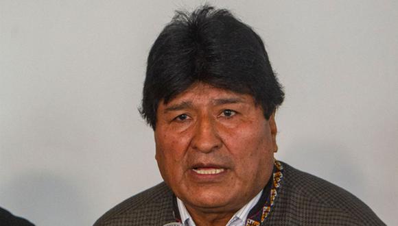 Imagen de archivo de Evo Morales durante una conferencia de prensa en el hotel Fiesta Americana en la Ciudad de México, el 22 de octubre de 2021 (Foto: CLAUDIO CRUZ / AFP)